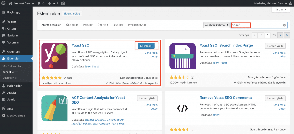Yoast SEO Kurulum 3